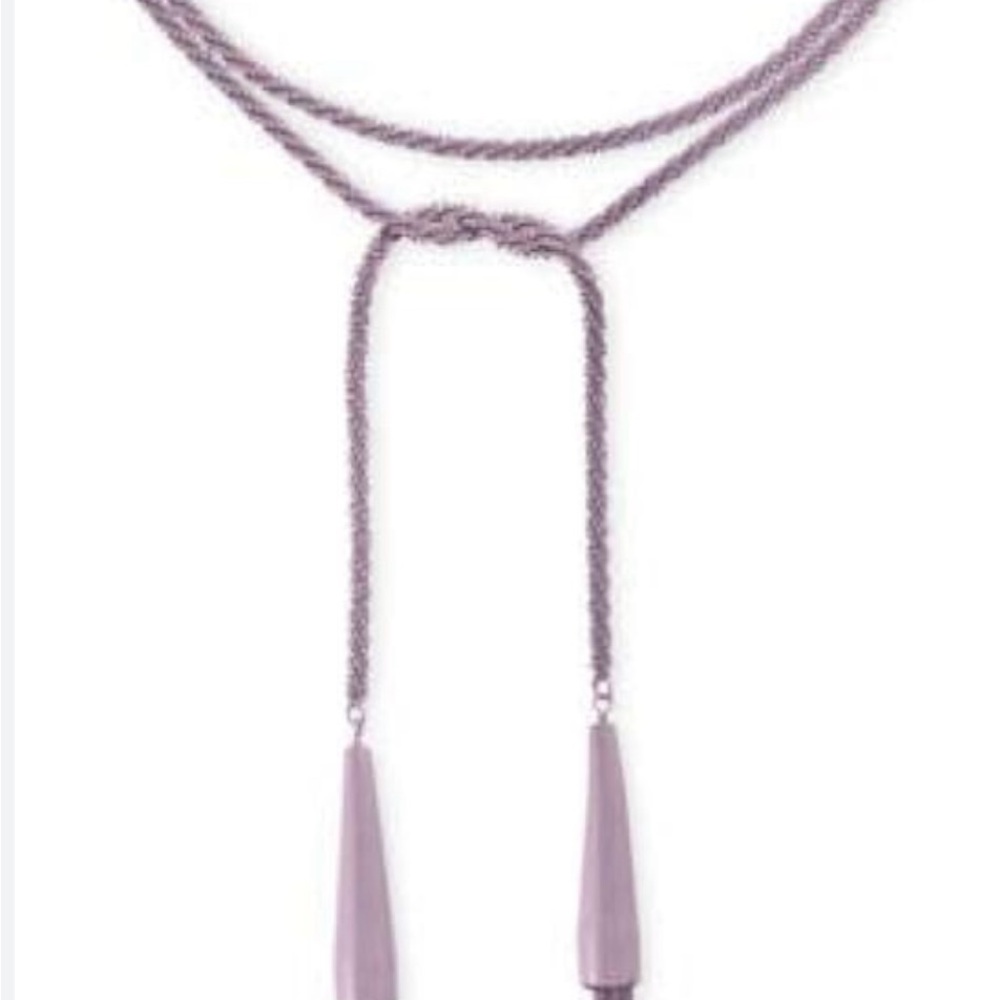 NWOT Kendra Scott Long Phara Lilac Purple Lariat Tassel Necklace In Matte